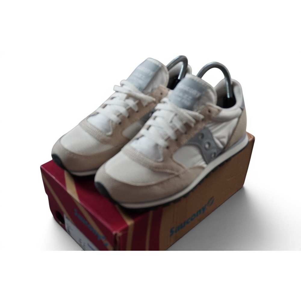 Saucony Jazz Low Pro S1866-303 Womens 8 White Gray Originals Retro Sneaker w/Box